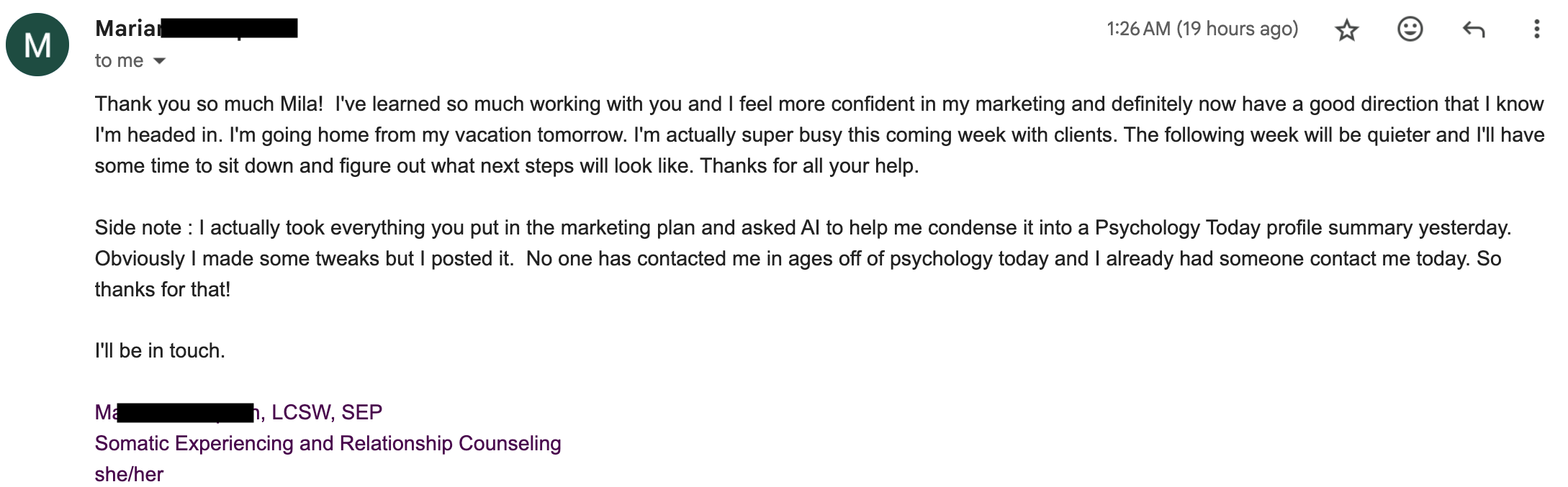 Marian thompson testimonial 1  copy